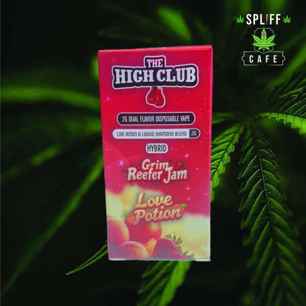 The High Club Vape – Grim Reefer Jam x Love Potion Dual Flavor Disposable Vape